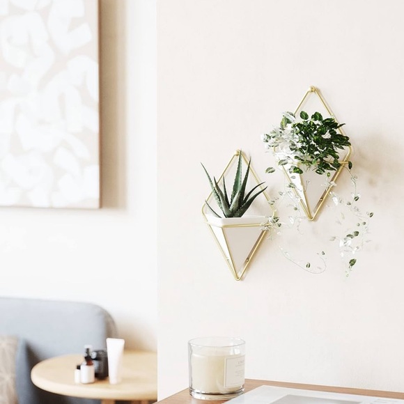 Umbra Trigg Small White-brass Metal and Ceramic/Concrete wall decor - Picture 2 of 5